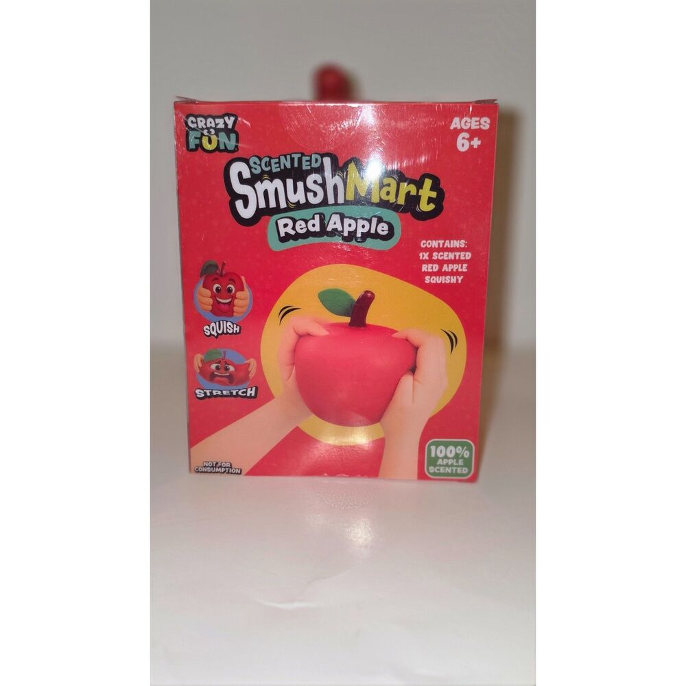 Scented SmushMart Red Apple - Soft Squishy Toy - New in Box - Kids Collectible